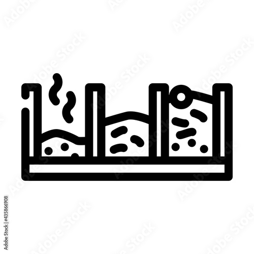 pit compost line icon vector. pit compost sign. isolated contour symbol black illustration