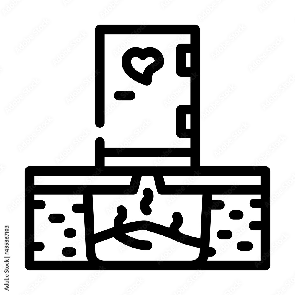 toilet compost line icon vector. toilet compost sign. isolated contour symbol black illustration toilet compost line icon vector. toilet compost sign. isolated contour symbol black illustration