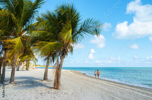 Beautiful Crandon Park beach in Key Biscayne in Miami