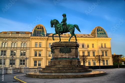 Vienna, Austria - April 4, 2015. Famous statue of archduke Albrecht in Vienna, Austria photo