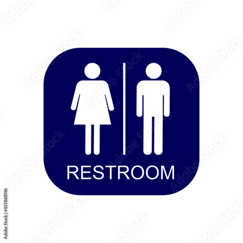 vector toilet icon with male and female signs illustration