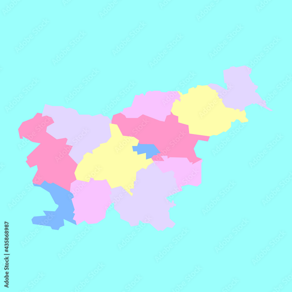Fototapeta Vector map of Slovenia to study