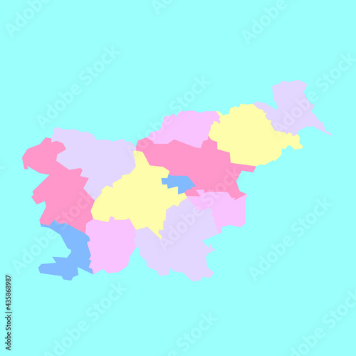 Vector map of Slovenia to study