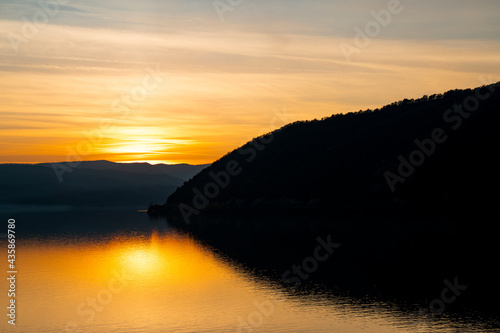 Sunset at Danube gorge in D...