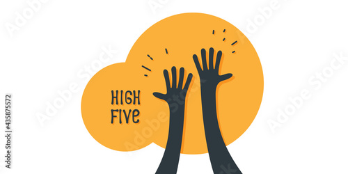 High five icon simple illustration photo