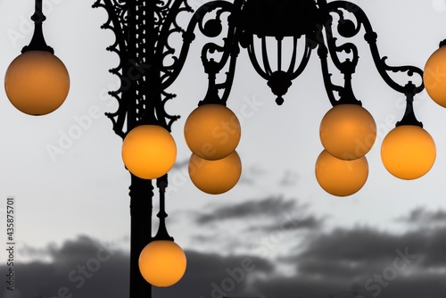 Decorative Lamps for exterior use; abstract shape, selective color 