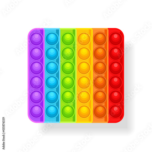 Pop It fidget. Antistress. Fashion toy icon. Vector illustration isolated on white background.
