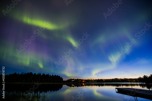 Northern lights in Kiruna, Lapland, Northern Sweden