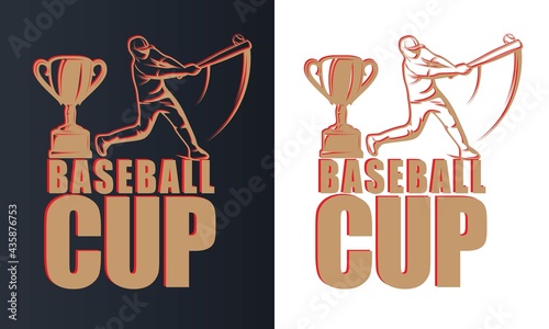 Vintage baseball T-shirt Design, emblems, badges. Vector illustration, graphic Art, for t-shirt, club, or championship.