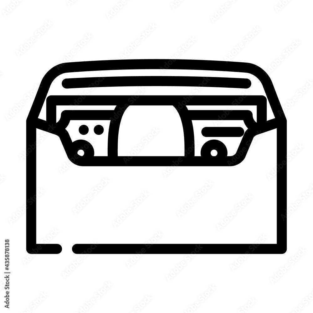 money in envelope line icon vector. money in envelope sign. isolated contour symbol black illustration money in envelope line icon vector. money in envelope sign. isolated contour symbol black illustration