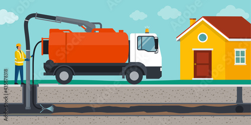 Professional sewer cleaning service banner