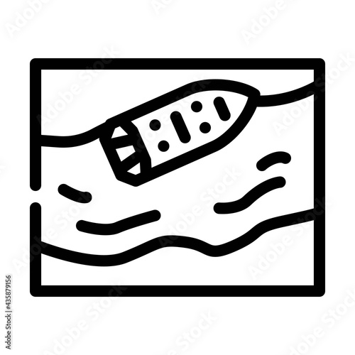 tanker spill disaster line icon vector. tanker spill disaster sign. isolated contour symbol black illustration