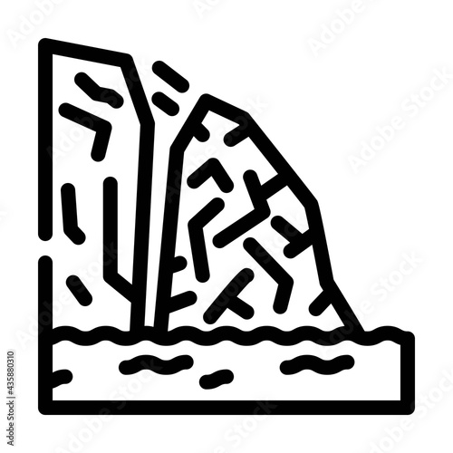 breakaway iceberg disaster line icon vector. breakaway iceberg disaster sign. isolated contour symbol black illustration