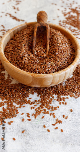 Raw Flax seeds in a bowl