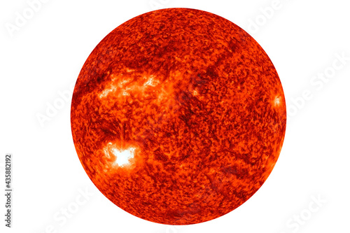 Star Sun isolated on white background. Elements of this image were furnished by NASA. photo