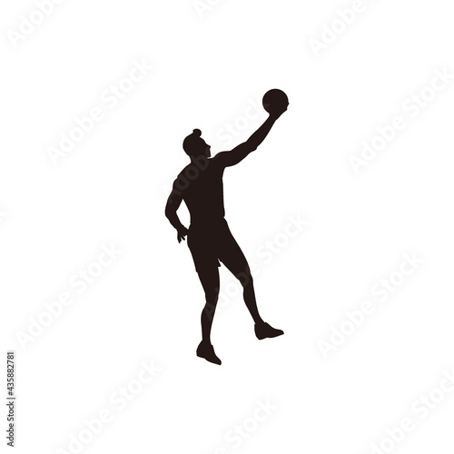 silhouette of basket ball player doing a  lay up  to score on basket ball game - illustrations of sport man doing  lay up  to score on a basketball game cartoon silhouette isolated on white