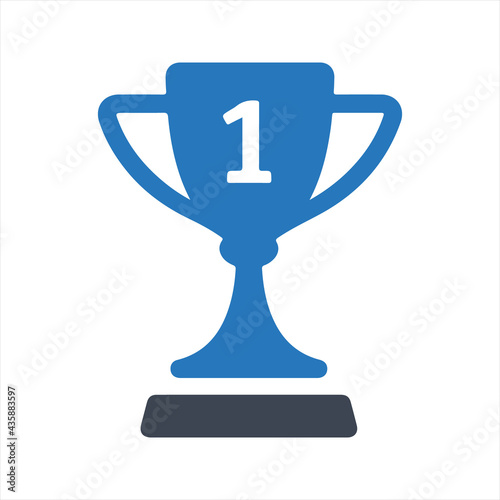Award icon. Winning trophy icon, vector and glyph