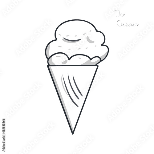 ice cream cone vector illustration