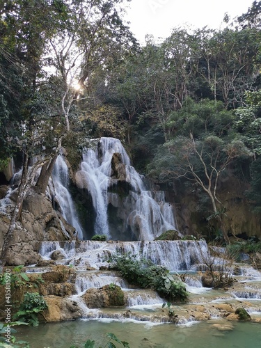 kwang si waterfall in Luang Prabang Town, Laos photo