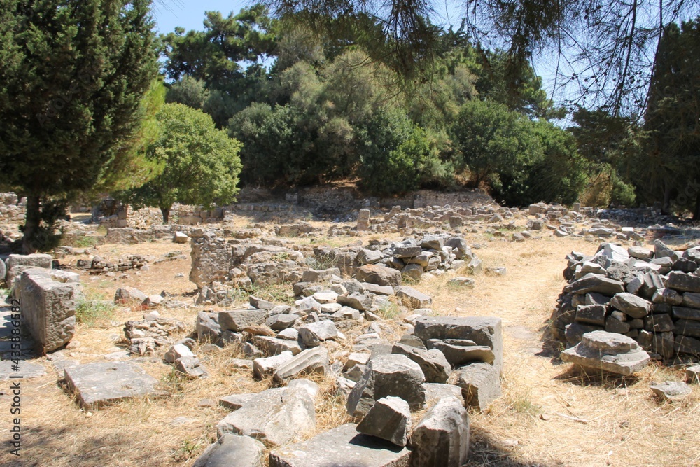Ruins of Agora in Kos City, greece