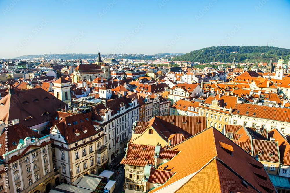 Panorama of Prague,Czech republic in Summer time