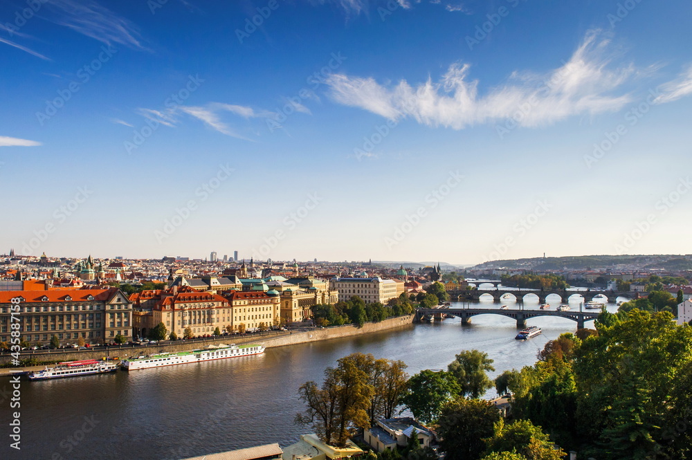 Bridges across the Vlatva River in Prague, Czech Republic