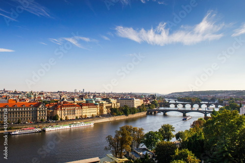 Bridges across the Vlatva River in Prague  Czech Republic