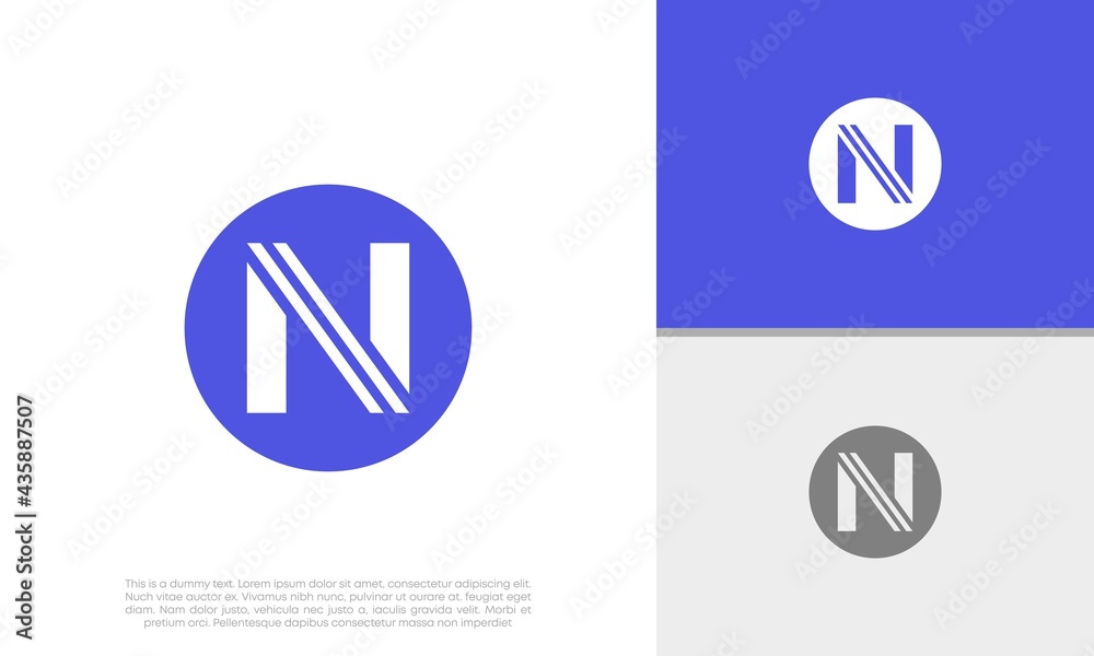 Initial N logo design. Initial Letter Logo. Initial N logo design. Initial Letter Logo.