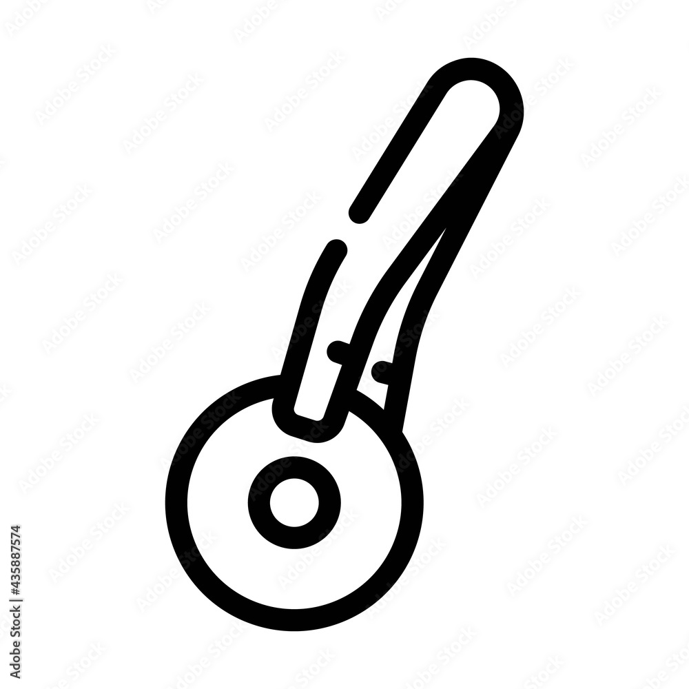tweezers for lenses line icon vector. tweezers for lenses sign. isolated contour symbol black illustration tweezers for lenses line icon vector. tweezers for lenses sign. isolated contour symbol black illustration