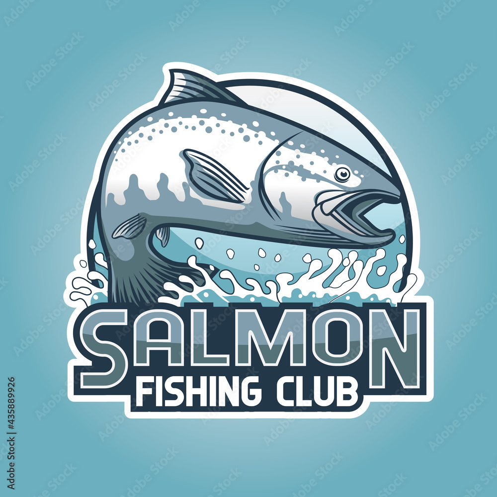 Naklejka premium Salmon Fishing Club