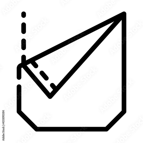 ripped pocket line icon vector. ripped pocket sign. isolated contour symbol black illustration