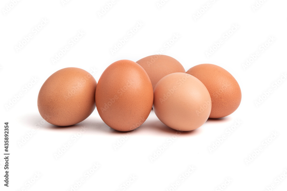 Brown eggs isolated on white background Brown eggs isolated on white background