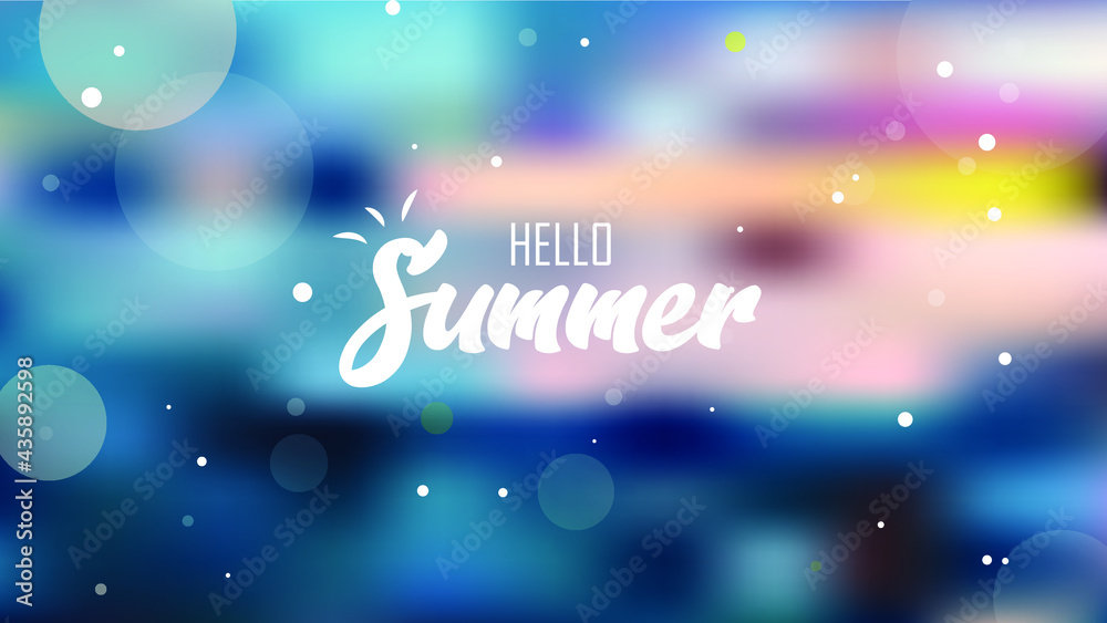 Summer see vector illustration Summer see vector illustration