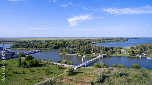 Aerial view on Azov city. Russia photo