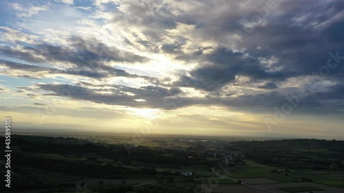 Drone Video of Spectacular Sky and Sunset