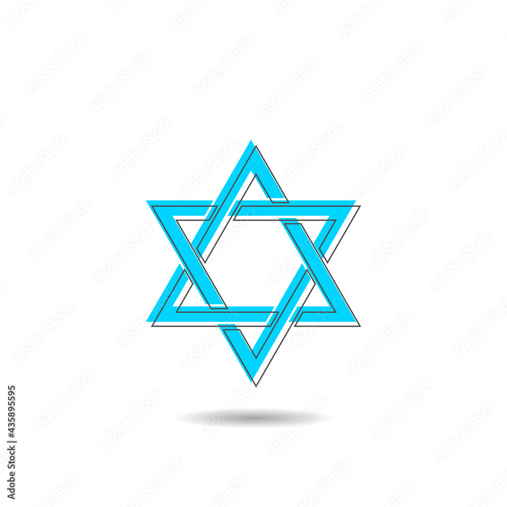 Blue star David Israel icon symbol illustration design Blue star David Israel icon symbol illustration design