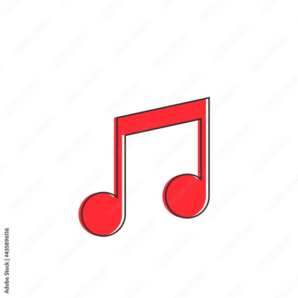 Music note vector icon Sound media concept illustration pictogram Music note vector icon Sound media concept illustration pictogram