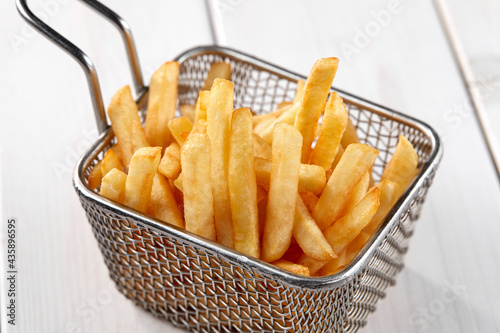 fried french fries in the basket