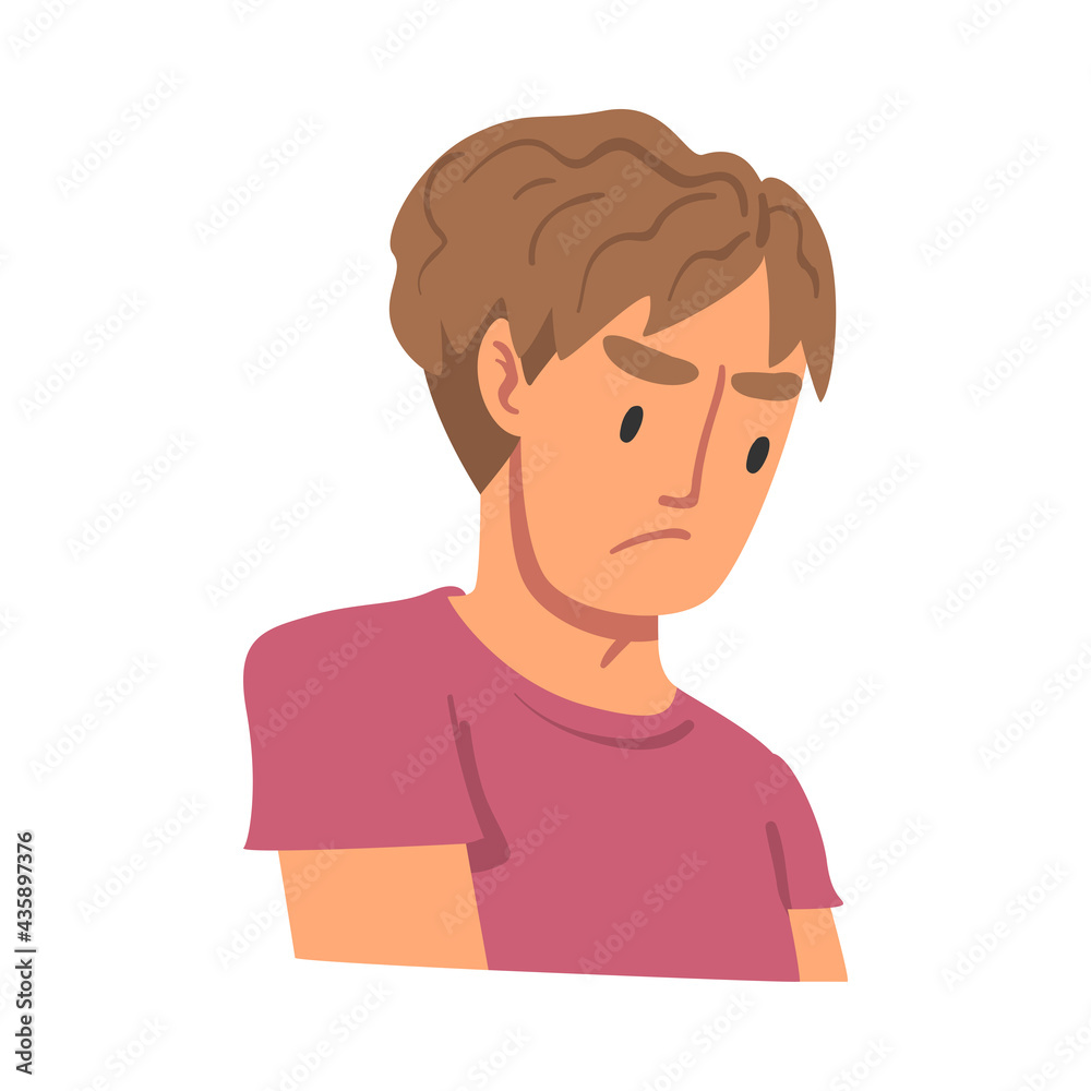 Anrgy Young Man, Male Person Expressing Disagreement or Disapproval Negative Emotions Cartoon Vector Illustration Anrgy Young Man, Male Person Expressing Disagreement or Disapproval Negative Emotions Cartoon Vector Illustration
