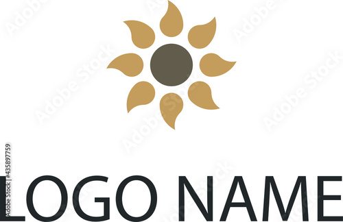 icon brand logo template flower logotype vector