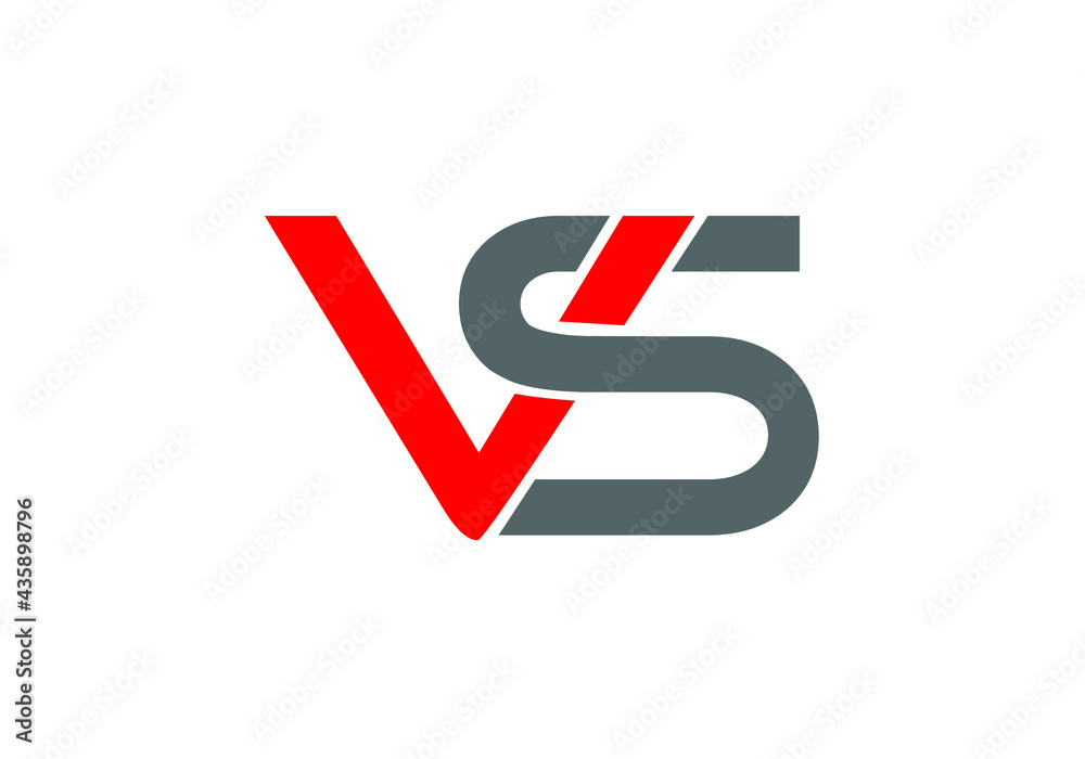 this is a creative text VS logo icon this is a creative text VS logo icon