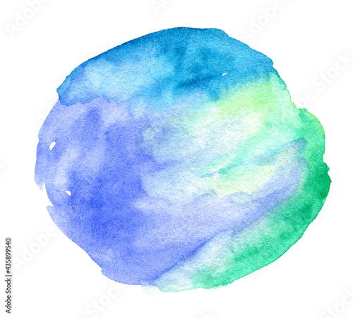 Hand drawn watercolor shape for your design. Creative background, abstract stain