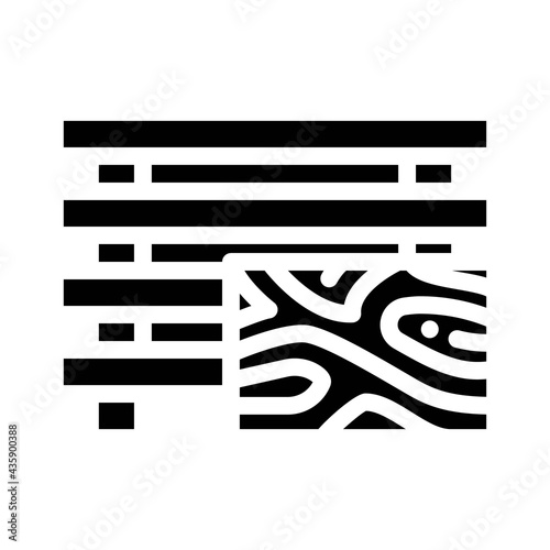 treated wood building material glyph icon vector. treated wood building material sign. isolated contour symbol black illustration