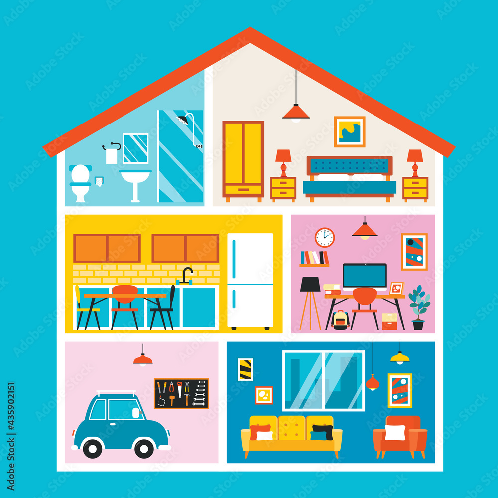 House Rooms With Flat Furnitures House Rooms With Flat Furnitures