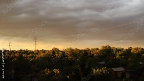Sunset on the suburbs timelapse