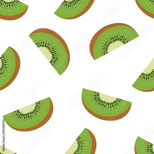 Seamless pattern kiwi fruits vector illustration	