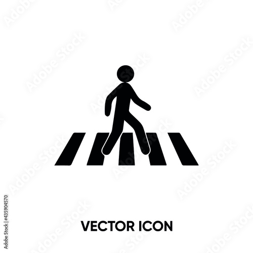 Crossing walk vector icon. Modern, simple flat vector illustration for website or mobile app. Pedestrain crossing symbol, logo illustration. Pixel perfect vector graphics	