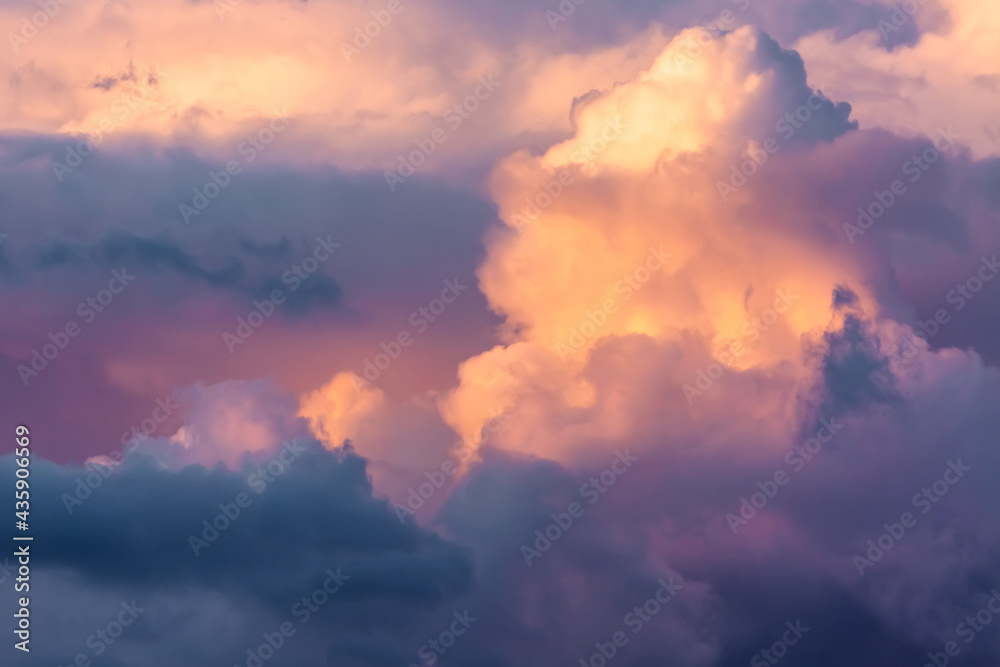 Dreamy clouds colorful background 