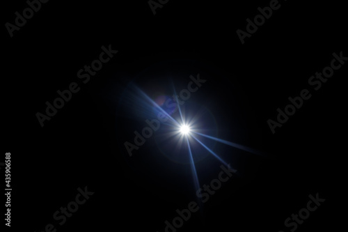 Obraz na plátne Easy to add lens flare effects for overlay designs or screen blending mode to make high-quality images