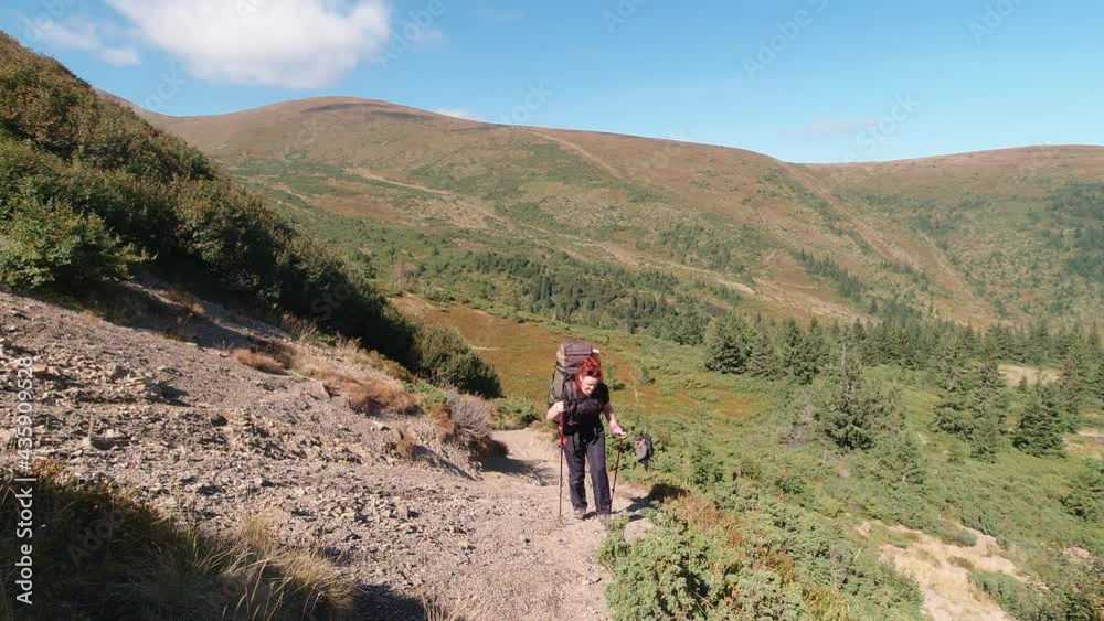 Hike in the mountains on a sunny summer day. Hike in the mountains on a sunny summer day.